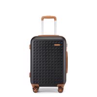 Moderní kabinový ABS+PC kufr Kono - černo-hnědý - 32L