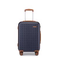 Moderní kabinový ABS+PC kufr Kono - navy-hnědý - 32L