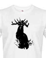 Myslivecké triko s potiskem s Jelenem evropským