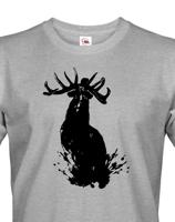 Myslivecké triko s potiskem s Jelenem evropským