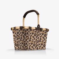 Nákupní košík Reisenthel Carrybag - 22L - leopardí vzor se zlatým rámem