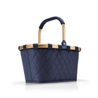 Nákupní košík Reisenthel Carrybag - 22L - navy prošívaný se zlatým rámem