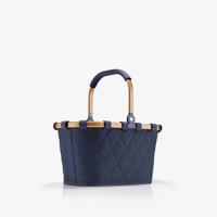 Nákupní košík Reisenthel Carrybag - 5 L - navy prošívaný se zlatým rámem