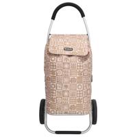 Nákupní taška na kolečkách Beagles Alberic - Taupe kostkovaná - 41,76L