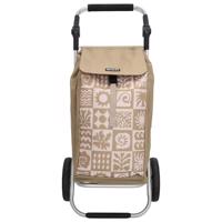 Nákupní taška na kolečkách se sklopnou rukojetí Beagles Alberic - Taupe kostkovaná - 41L