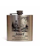 Nerezová placatka pro myslivce se jménem 180 ml | Dárek pro myslivce