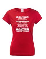 Originální dámské běžecké tričko Běhám protože...