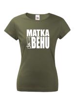 Originální dámské běžecké tričko Matka v běhu