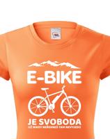 Originální dámské cyklo tričko E-bike