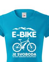 Originální dámské cyklo tričko E-bike