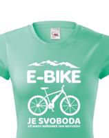 Originální dámské cyklo tričko E-bike
