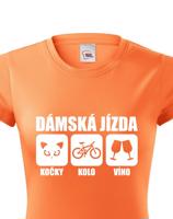 Originální dámské tričko Dámská jízda