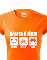 Originální dámské tričko Dámská jízda