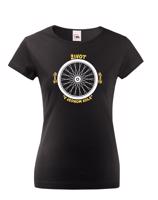 Originální dámské tričko pro cyklistu Život v jednom kole