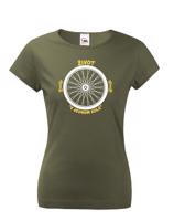 Originální dámské tričko pro cyklistu Život v jednom kole