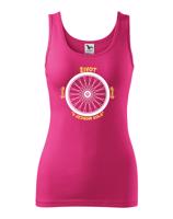 Originální dámské tričko pro cyklistu Život v jednom kole