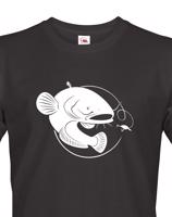 Originální tričko pro rybáře s potiskem sumce