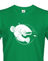 Originální tričko pro rybáře s potiskem sumce