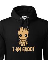 Pánská  mikina Groot z filmu Strážci galaxie - Já jsem Groot na mikině