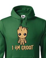 Pánská  mikina Groot z filmu Strážci galaxie - Já jsem Groot na mikině