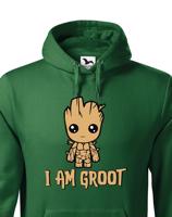 Pánská  mikina Groot z filmu Strážci galaxie - Já jsem Groot na mikině