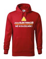 Pánská mikina -  Jsem elektrikář, né kouzelník! - ideální dárek k narozeninám