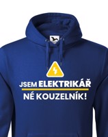 Pánská mikina -  Jsem elektrikář, né kouzelník! - ideální dárek k narozeninám