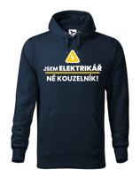 Pánská mikina -  Jsem elektrikář, né kouzelník! - ideální dárek k narozeninám