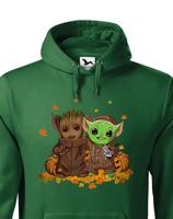 Pánska mikina Mistr Yoda a Groot - ideální pro každého fanouška