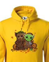 Pánska mikina Mistr Yoda a Groot - ideální pro každého fanouška