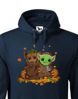 Pánska mikina Mistr Yoda a Groot - ideální pro každého fanouška