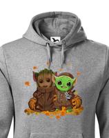 Pánska mikina Mistr Yoda a Groot - ideální pro každého fanouška