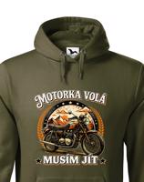 Pánská mikina Motorka volá - Mikina pro motorkáře