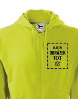 Pánská mikina na zip s vlastním potiskem - doručeníí již do 24 h
