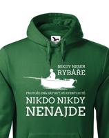 Pánská mikina Nikdy neser rybáře - skvělý dárek pro rybáře