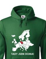 Pánská mikina pro cestovatele Tady jsem doma - s mapou Evropy