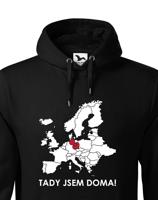 Pánská mikina pro cestovatele Tady jsem doma - s mapou Evropy