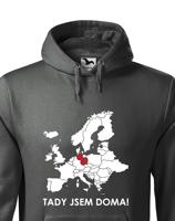 Pánská mikina pro cestovatele Tady jsem doma - s mapou Evropy