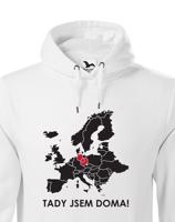 Pánská mikina pro cestovatele Tady jsem doma - s mapou Evropy