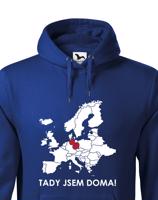 Pánská mikina pro cestovatele Tady jsem doma - s mapou Evropy