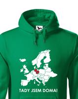 Pánská mikina pro cestovatele Tady jsem doma - s mapou Evropy