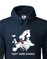 Pánská mikina pro cestovatele Tady jsem doma - s mapou Evropy