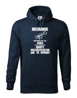 Pánská mikina pro mechaniky Nejtěžší na mé práci je - ideální dárek nejen k narozeninám