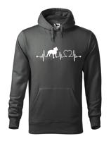 Pánská mikina pro milovníky psů s potiskem Pitbulla - dárek pro pejskaře