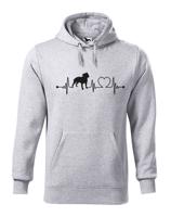 Pánská mikina pro milovníky psů s potiskem Pitbulla - dárek pro pejskaře