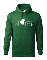 Pánská mikina pro milovníky zvířat - Papillon tep - dárek na narozeniny