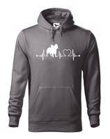 Pánská mikina pro milovníky zvířat - Papillon tep - dárek na narozeniny