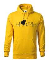 Pánská mikina pro milovníky zvířat - Papillon tep - dárek na narozeniny