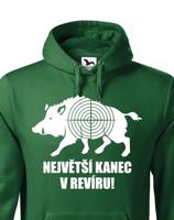 Pánská mikina pro myslivce Největší kanec v revíru