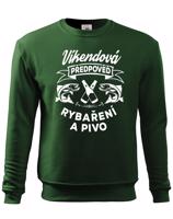 Pánská mikina pro rybáře Víkendová předpověď rybaření a pivo